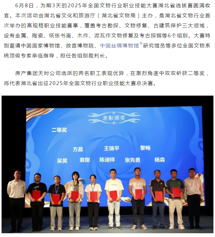 省賽突圍，征戰(zhàn)全國(guó)！天時(shí)公司在省文物行業(yè)職...